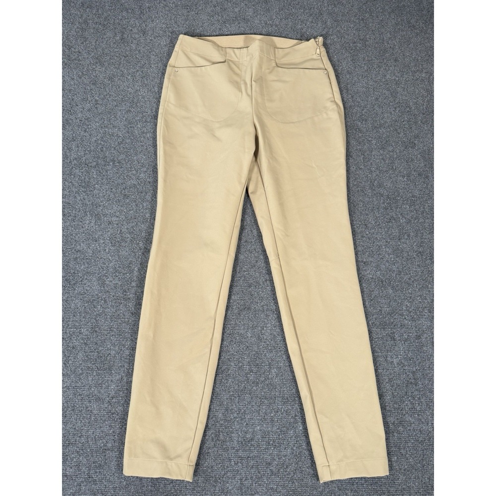 RLX Ralph Lauren Women's Golf Pants Floral Print Size 8 Beige Stretch